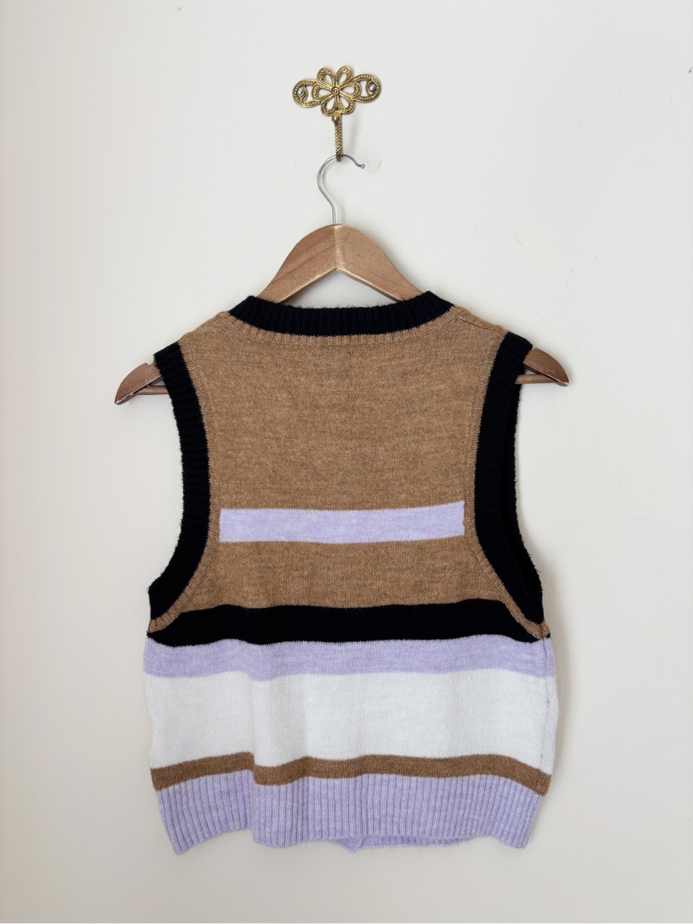 Maeve Anthropologie Striped Cardigan Sweater Vest Medium - Picture 4 of 6